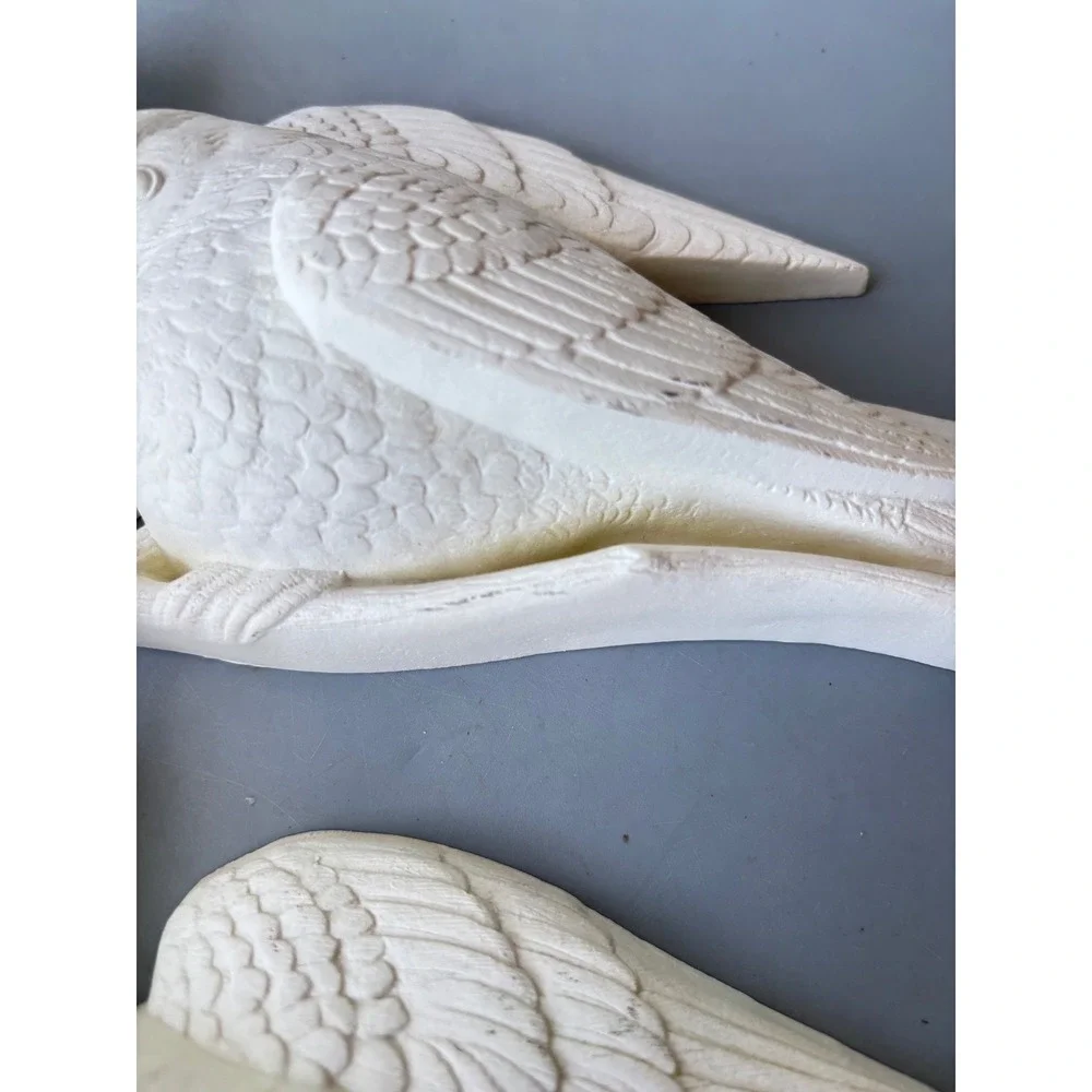 Vintage 1976 Burwood Products White Dove Wall Hanging‎ Set 2024 MCM Birds 2pc